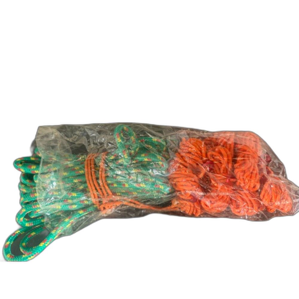 Camping Tent Guy Lines Paracord Utility Cord Lot Reflective Rope Green Orange